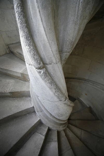 Staircase in St. Gatien Cathedral, Tours, Indre-et-Loire, France, Europe