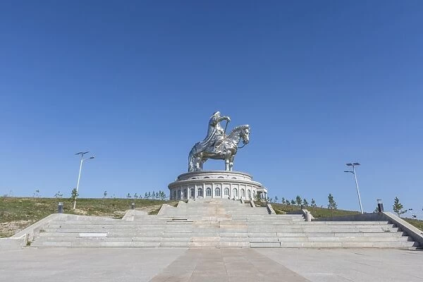 Stairs to Genghis Khan Statue Complex, Erdene, Tov province, Mongolia, Central Asia, Asia