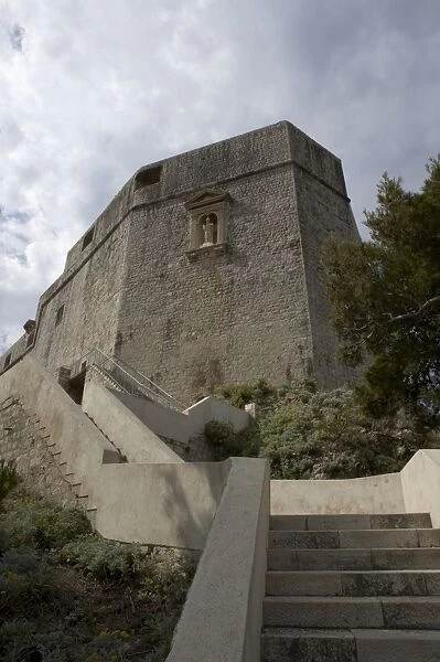 Stairs leading to Fortress Lovrijenac, Dubrovnik, Croatia, Europe