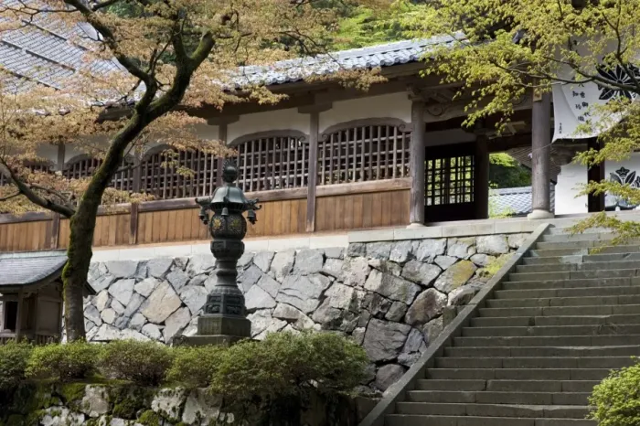 Framed Print : Stairway at Chujakumon gate at Eiheiji Temple, headquarters of Soto sect of Zen Buddhism Framed Print : Stairway at Chujakumon gate at Eiheiji Temple, headquarters of Soto sect of Zen Buddhism