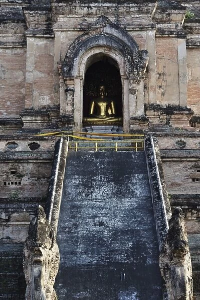 Stairway, Wat Chedi Luang, Chiang Mai, Thailand, Southeast Asia, Asia
