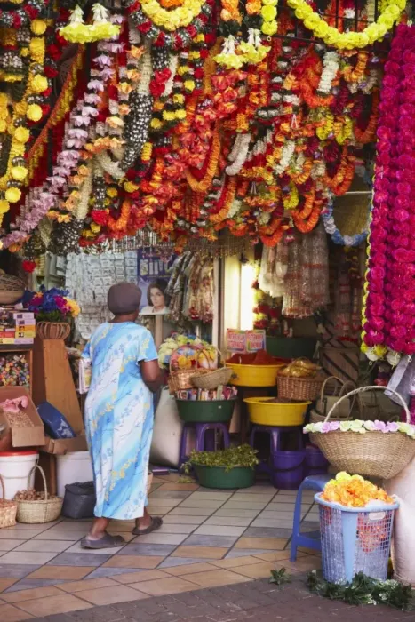 Framed Print : Stall selling colourful decorations at Victoria Street Market, Durban, KwaZulu-Natal Framed Print : Stall selling colourful decorations at Victoria Street Market, Durban, KwaZulu-Natal