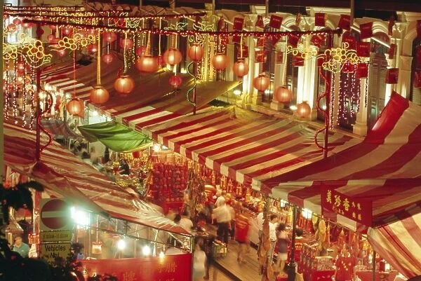 Stalls with lanterns