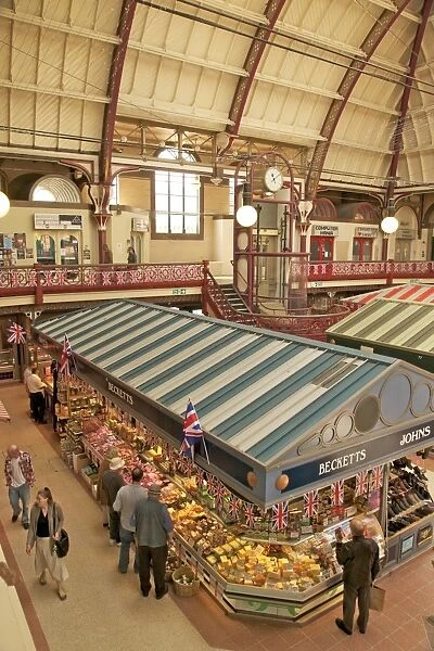 Stalls in the Market Hall, Derby, Derbyshire, England, United Kingdom, Europe