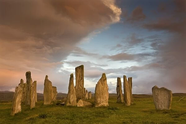 Standing Stones of Callanish at dawn, Callanish, near Carloway. Isle of Lewis