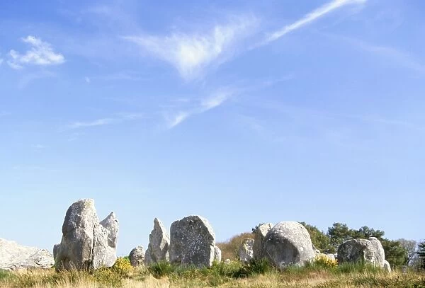 Standing stones, Carnac, Morbihan, Brittany, France, Europe