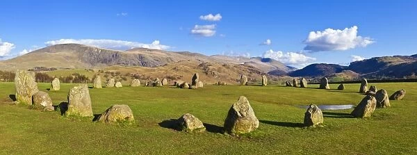 Standing stones of Castlerigg stone circle near Keswick, Lake District National Park Cumbria, England, United Kingdom, Europe