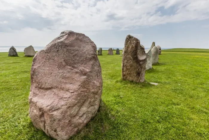 Framed Print : The standing stones in a shape of a ship known as Als Stene (Aleos Stones) (Ales Stones), Baltic Sea, southern Sweden, Scandinavia, Europe Framed Print : The standing stones in a shape of a ship known as Als Stene (Aleos Stones) (Ales Stones), Baltic Sea, southern Sweden, Scandinavia, Europe
