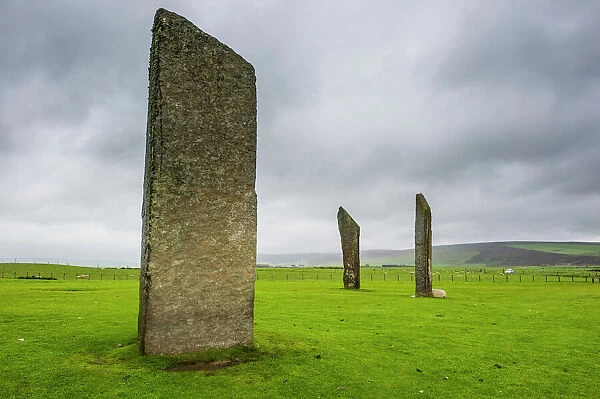 The Standing Stones of Stenness, UNESCO World Heritage Site, Orkney Islands, Scotland