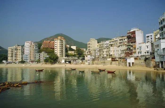 Framed Print : Stanley town on the coast, Hong Kong Island, Hong Kong, China Framed Print : Stanley town on the coast, Hong Kong Island, Hong Kong, China