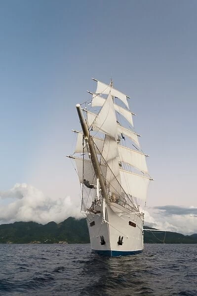 Star Clipper sailing cruise ship, Dominica, West Indies, Caribbean, Central America