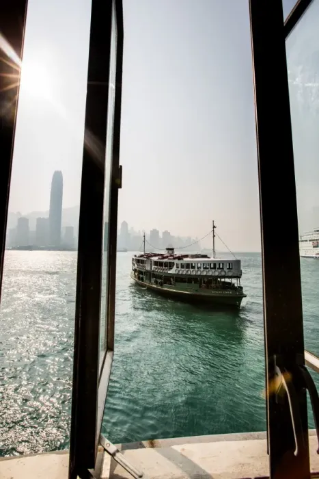 Framed Print : Star Ferry with Hong Kong in the background, Hong Kong, China, Asia Framed Print : Star Ferry with Hong Kong in the background, Hong Kong, China, Asia