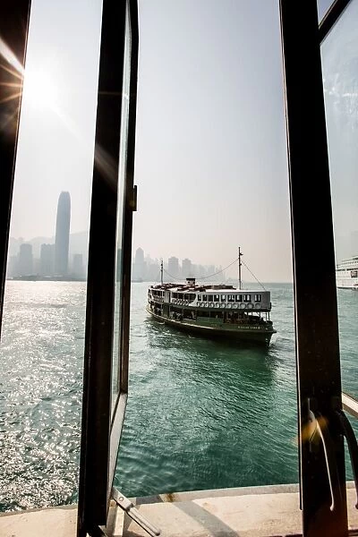 Star Ferry with Hong Kong in the background, Hong Kong, China, Asia