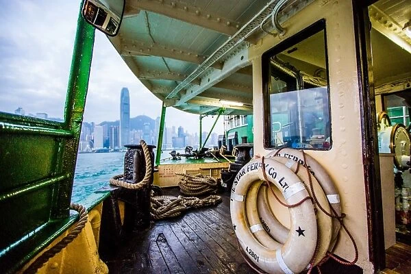 Star Ferry with Hong Kong in the background, Hong Kong, China, Asia
