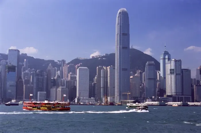 Framed Print : Star Ferry, Victoria Harbour and Hong Kong Island skyline, Hong Kong, China, Asia Framed Print : Star Ferry, Victoria Harbour and Hong Kong Island skyline, Hong Kong, China, Asia