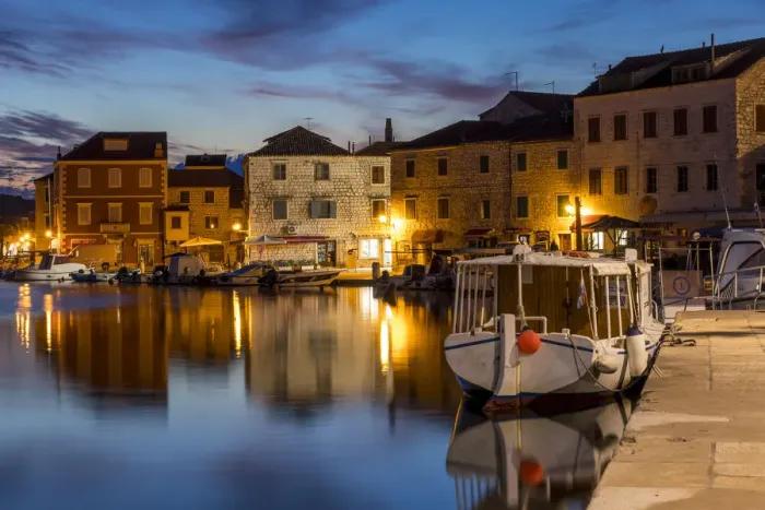 Framed Print : Stari Grad at dawn, Hvar, Croatia, Europe Framed Print : Stari Grad at dawn, Hvar, Croatia, Europe