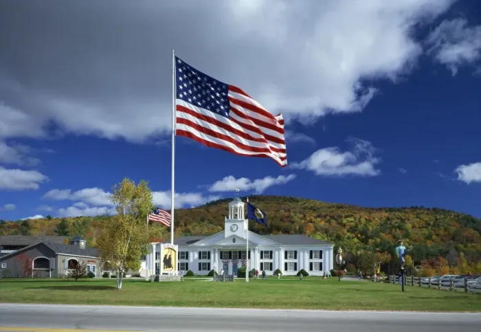 Framed Print : The Stars & Stripes in front of the Heritage Centre, White Mountain National Park Framed Print : The Stars & Stripes in front of the Heritage Centre, White Mountain National Park
