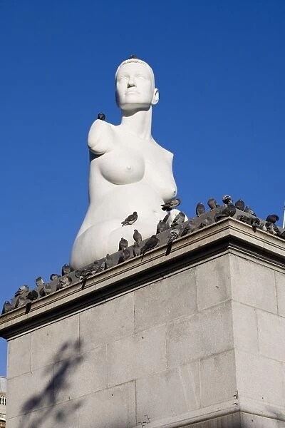 Statue of Alison Lapper, Pregnant, Trafalgar Square, London, England, United Kingdom