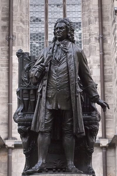 Statue of Bach, Leipzig, Saxony, Germany, Europe