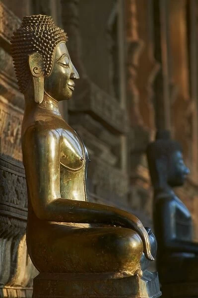 Statue of the Buddha, Haw Pha Kaeo, Vientiane, Laos, Indochina, Southeast Asia, Asia