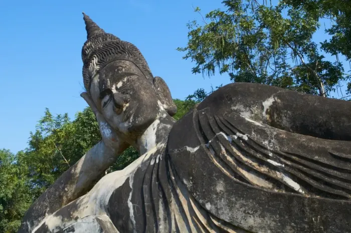 Framed Print : Statue of Buddha in Xieng Khuan Buddha Park, Vientiane Province, Laos, Indochina Framed Print : Statue of Buddha in Xieng Khuan Buddha Park, Vientiane Province, Laos, Indochina