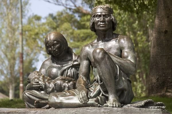 Statue of Carruas indians, Montevideo, Uruguay, South America