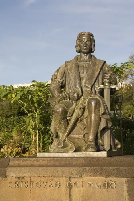 Framed Print : Statue of Christopher Columbus, Santa Catarina Park, Funchal, Madeira, Portugal, Europe Framed Print : Statue of Christopher Columbus, Santa Catarina Park, Funchal, Madeira, Portugal, Europe