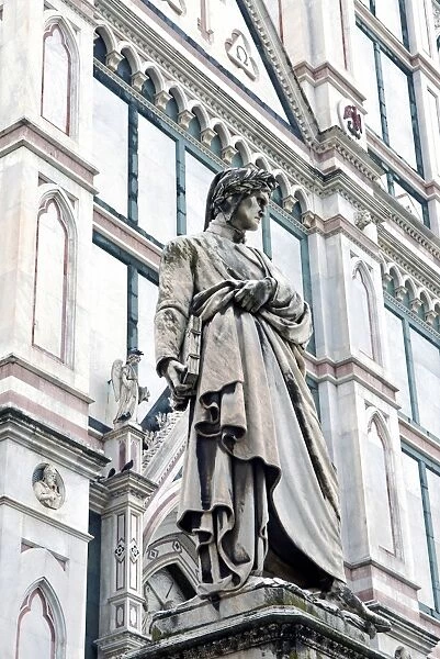 Statue of Dante Alighieri, Santa Croce, Florence, UNESCO World Heritage Site