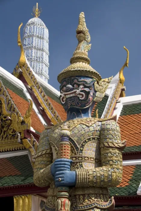 Framed Print : Statue of demon guardian, Wat Phra Kaeo Complex (Grand Palace Complex), Bangkok, Thailand, Southeast Asia, Asia Framed Print : Statue of demon guardian, Wat Phra Kaeo Complex (Grand Palace Complex), Bangkok, Thailand, Southeast Asia, Asia