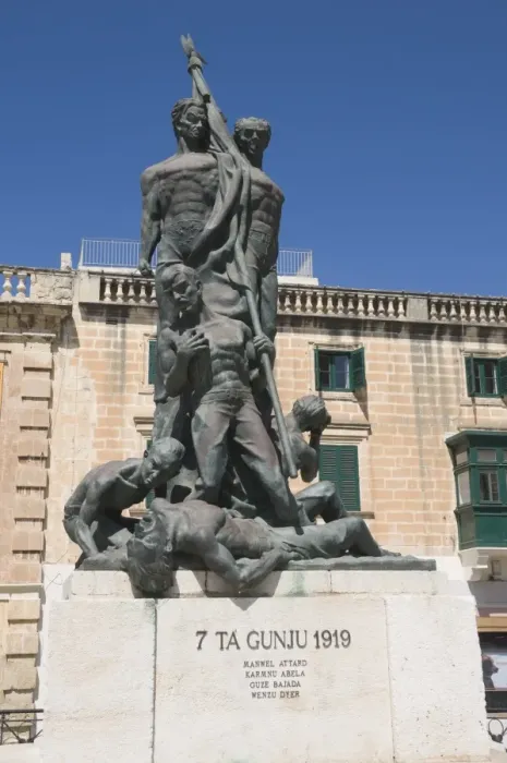 Framed Print : Statue depicting the Sette Giugno riots of 1919, Valletta, Malta, Europe Framed Print : Statue depicting the Sette Giugno riots of 1919, Valletta, Malta, Europe