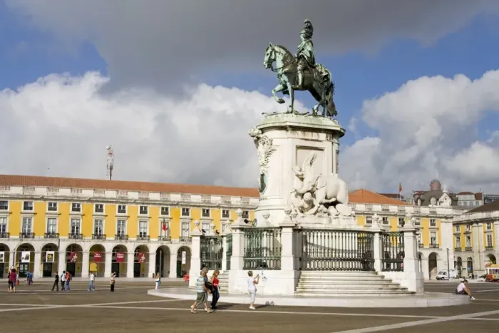 Framed Print : Statue of Dom Jose in Praca do Comercio, Baixa District, Lisbon, Portugal, Europe Framed Print : Statue of Dom Jose in Praca do Comercio, Baixa District, Lisbon, Portugal, Europe