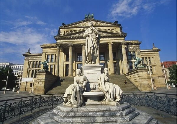 Statue of Friedrich Schiller and the Schauspielhaus, Gendarmenmarkt, Berlin, Germany