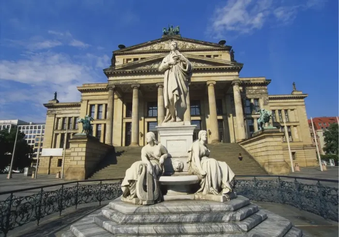 Framed Print : Statue of Friedrich Schiller and the Schauspielhaus, Gendarmenmarkt, Berlin, Germany Framed Print : Statue of Friedrich Schiller and the Schauspielhaus, Gendarmenmarkt, Berlin, Germany