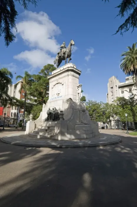 Framed Print : Statue of General Don Bruno De Zabala founder of Uruguay, Plaza Zabala
