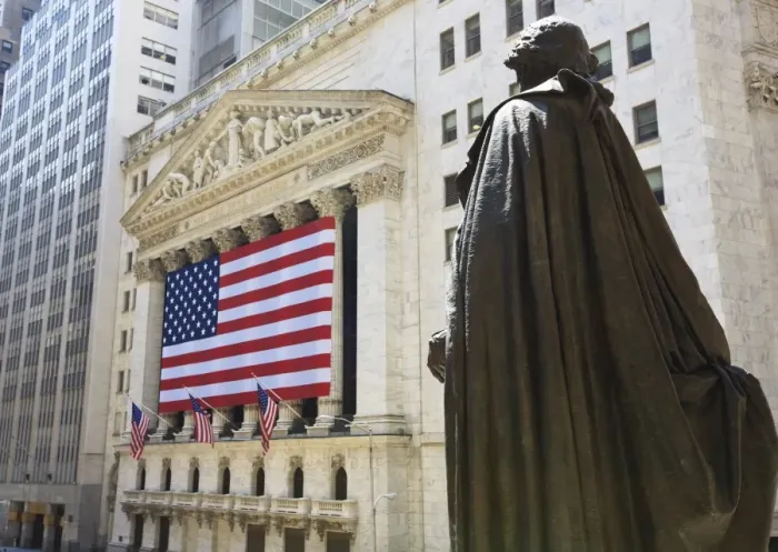Framed Print : Statue of George Washington in front of the Federal Building and the New York Stock Exchange Framed Print : Statue of George Washington in front of the Federal Building and the New York Stock Exchange