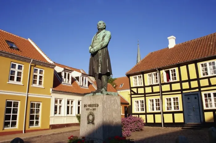 Framed Print : Statue of H. C. Orsted, Rudkobing, Langeland, Denmark, Scandinavia, Europe Framed Print : Statue of H. C. Orsted, Rudkobing, Langeland, Denmark, Scandinavia, Europe