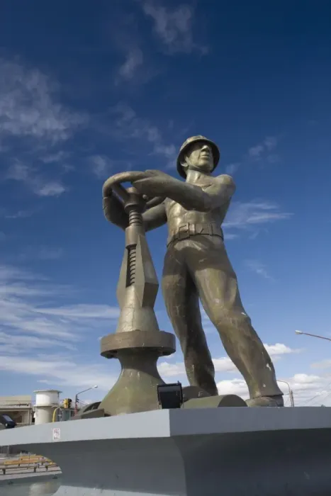 Framed Print : Statue honoring the oil industry and workers of Argentina, Caleta Olivia Framed Print : Statue honoring the oil industry and workers of Argentina, Caleta Olivia