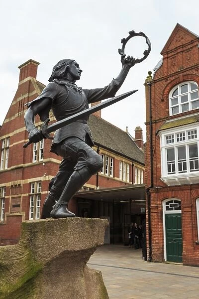 Statue of King Richard III, outside King Richard III Visitor Centre, Leicester, City of Reinterment