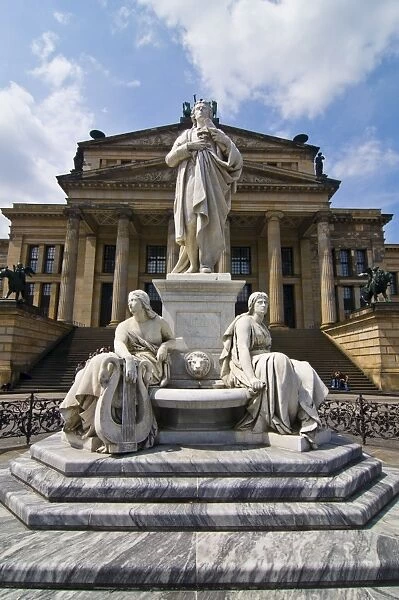 Statue in front of the Konzerthaus on the Berlin Gendarmenmarkt, Berlin, Germany, Europe