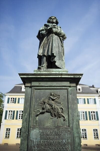 Statue of Ludwig Van Beethoven in front of the post office, Bonn, North Rhineland Westphalia
