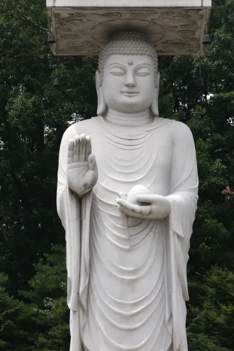 Framed Print : Statue of Maitreya, Buddha of the Future, Bongeunsa temple, Seoul, South Korea, Asia