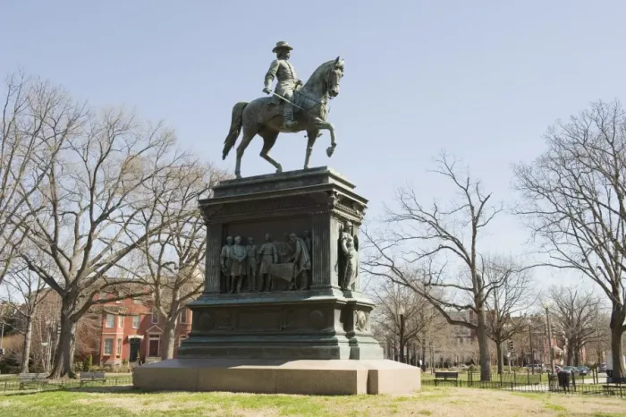 Framed Print : Statue of Major General Logan, scultpure by Franklin Simmons at Logan Circle Framed Print : Statue of Major General Logan, scultpure by Franklin Simmons at Logan Circle
