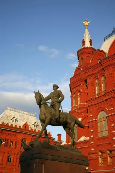 Framed Print : Statue of Marshal Georgy Zhukov by the Historical Museum at Manezhnaya Square Framed Print : Statue of Marshal Georgy Zhukov by the Historical Museum at Manezhnaya Square