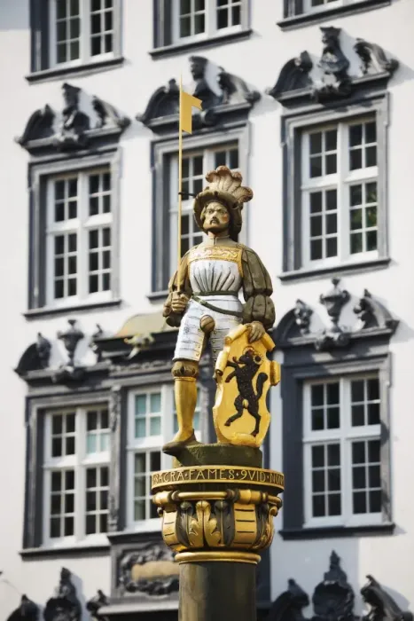 Framed Print : Statue in medieval Old Town, Schaffhausen, Switzerland, Europe Framed Print : Statue in medieval Old Town, Schaffhausen, Switzerland, Europe