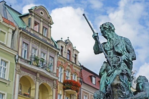 Statue of Neptune, historic Old Town, Poznan, Poland, Europe