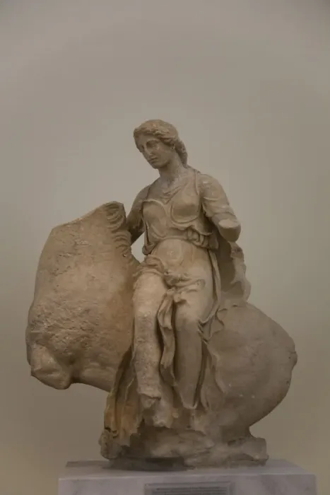 Framed Print : Statue of a Nereid, or Aura, on horseback, found in Epidauros, National Archaeological Museum Framed Print : Statue of a Nereid, or Aura, on horseback, found in Epidauros, National Archaeological Museum