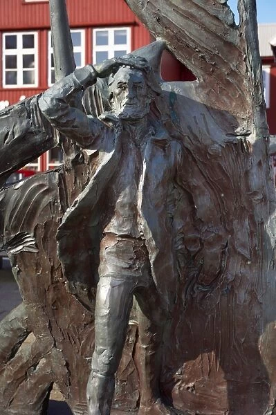 Statue of Nolsoyar Pall (Poul Poulsen Nolsoe), Faroese national hero, seaman