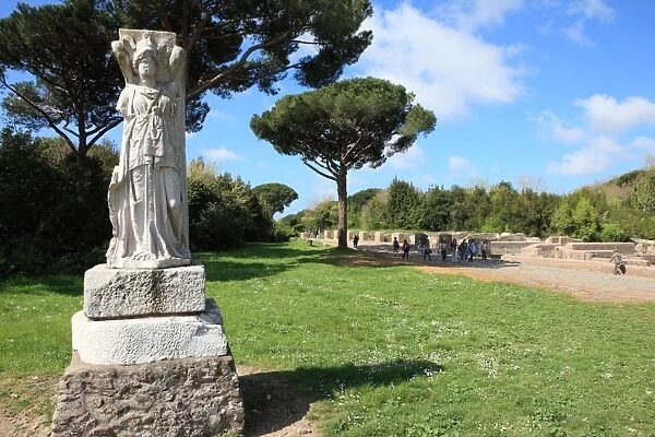 Statue, Ostia Antica, Rome, Lazio, Italy, Europe