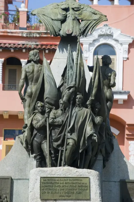 Framed Print : Statue in Park Bolivar, historical old town, UNESCO World Heritage Site Framed Print : Statue in Park Bolivar, historical old town, UNESCO World Heritage Site