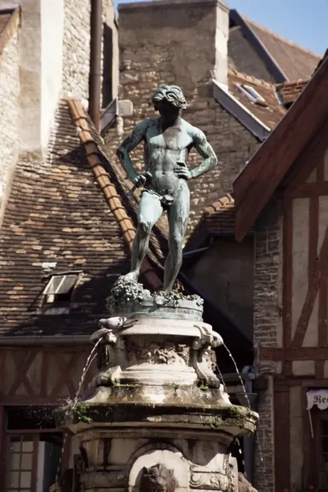 Framed Print : Statue in Place Francois Rude, Dijon, Burgundy, France, Europe